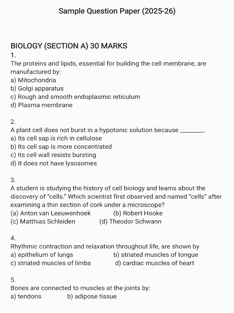 Sample Question Paper - 260206 - 20000000000 | PDF
