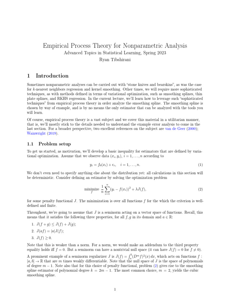 Emp Process | PDF | Normal Distribution | Norm (Mathematics)