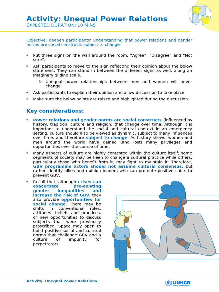 Activity Unequal Power Relations | PDF