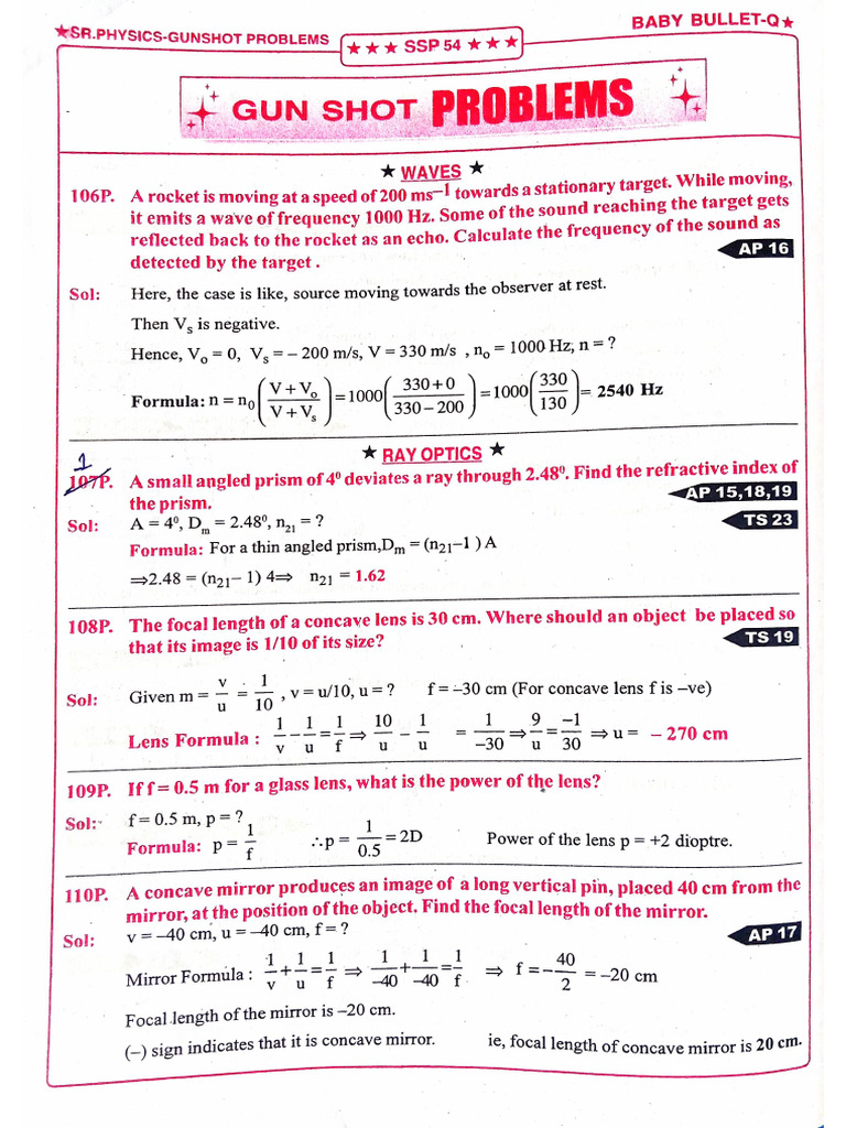Gun Shot Problems | PDF