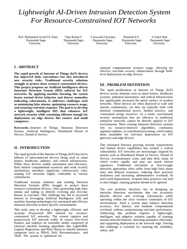 draft 11 | PDF | Internet Of Things | Machine Learning
