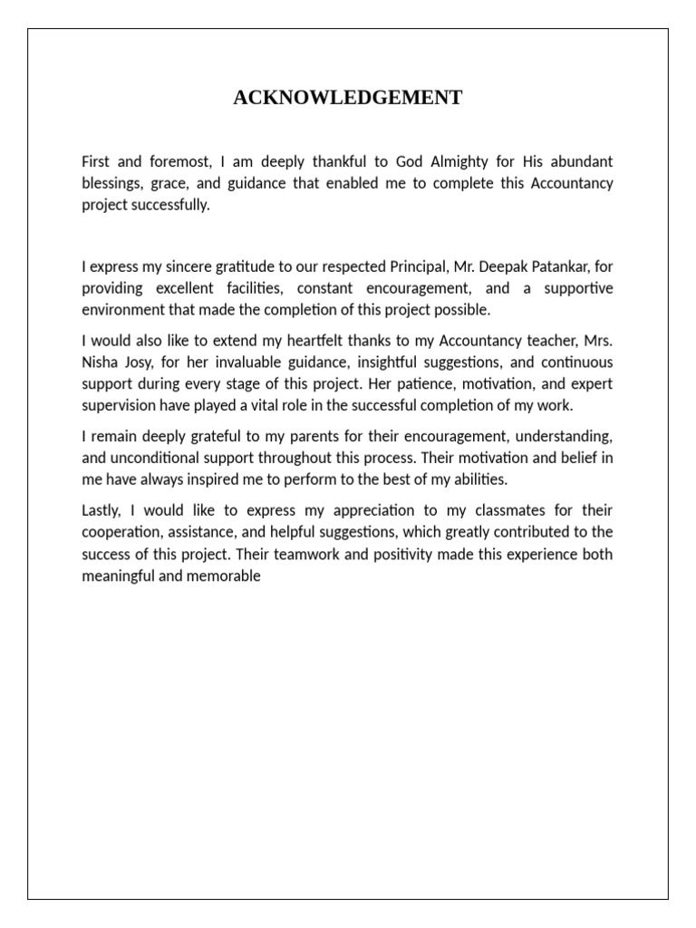 Acknowledgement | PDF