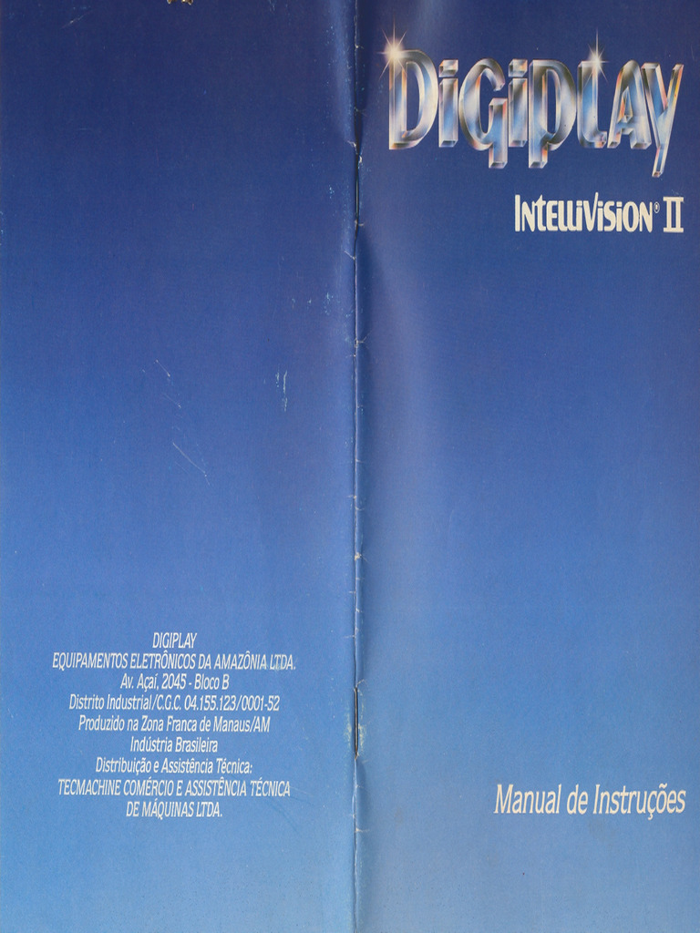Digiplay - Intellivision II - Manual de Instruções | PDF