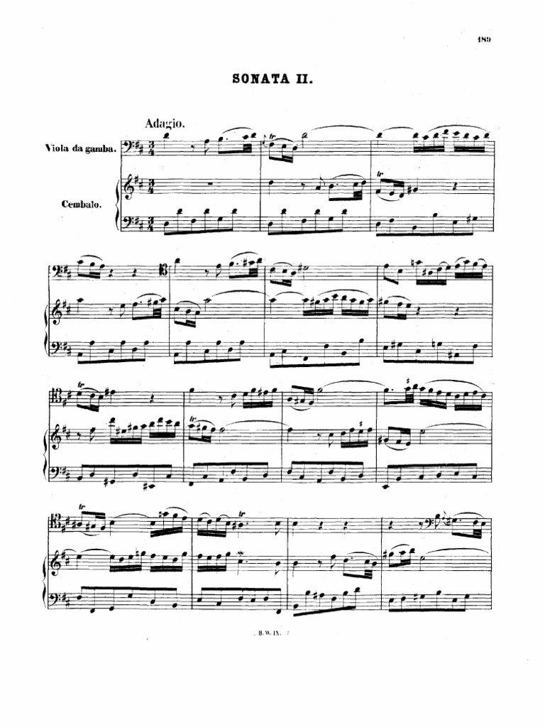 Sonata2 Clav Und Gamba | PDF