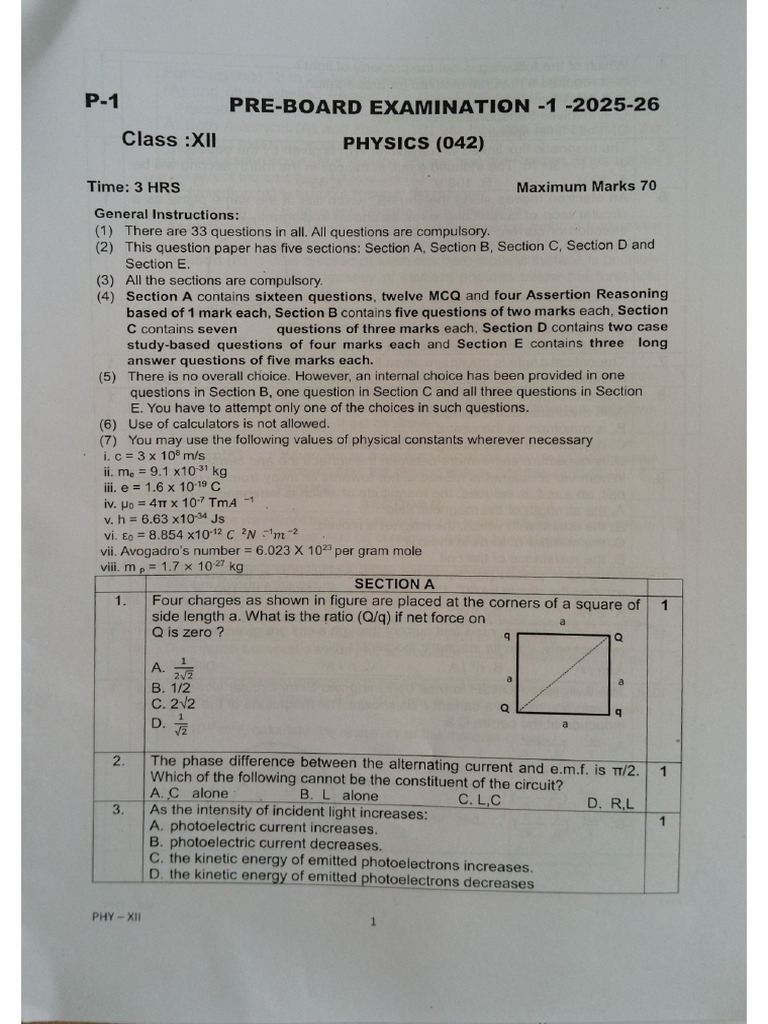 FP 2 Physics Exam | PDF