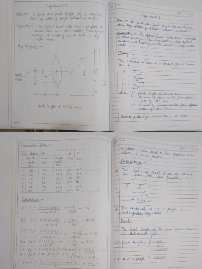 Physics Experiment 6 and 7 | PDF