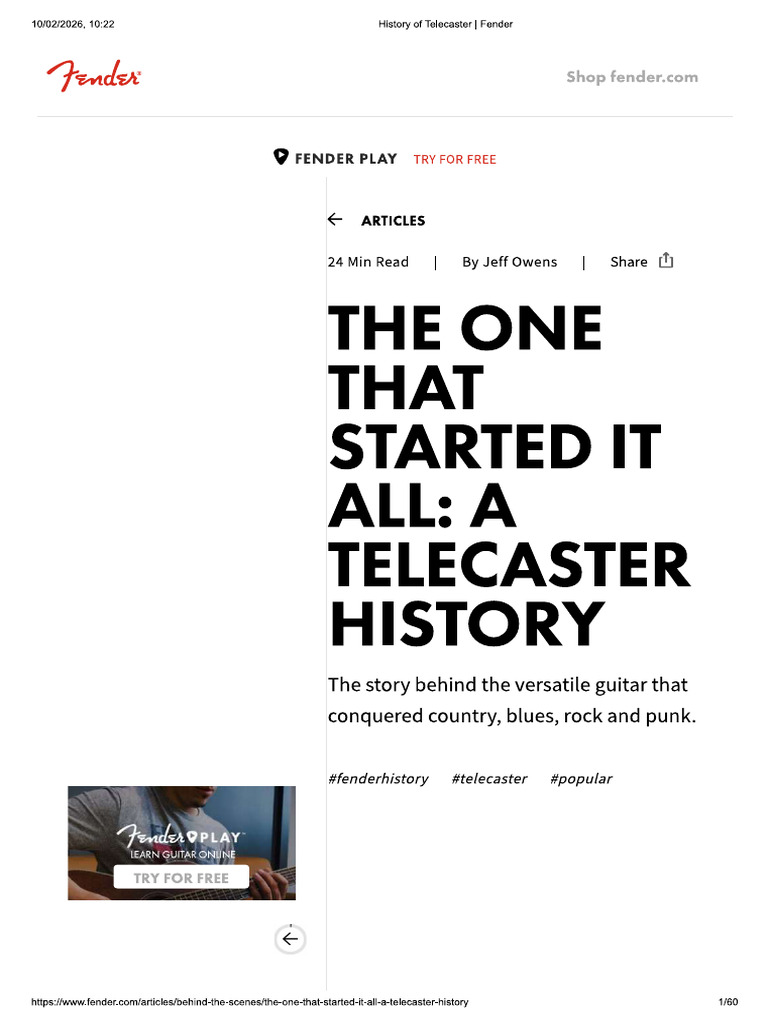 Fender Telecaster History | PDF
