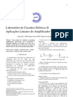 Relatório V - Aplicações Lineares Do Amplificador Operacional