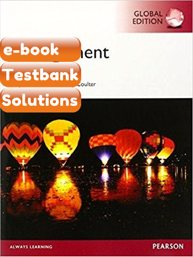 Testbank Management 12th Global Edition by Stephen Fast Download | PDF ...
