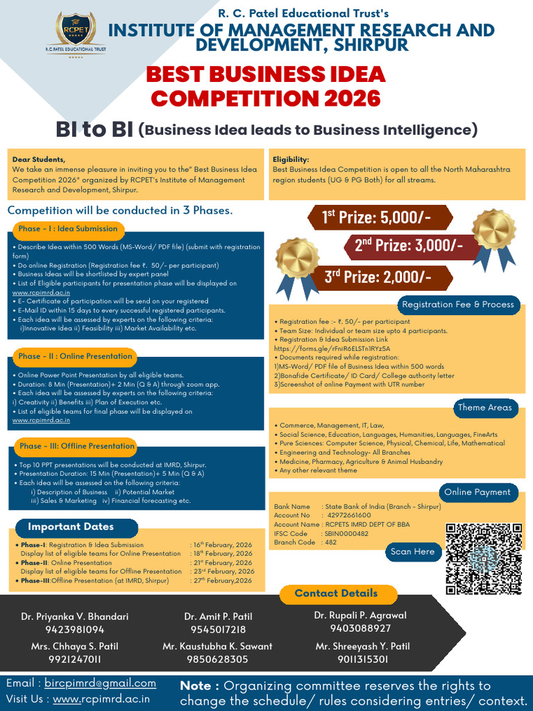 Best Business Idea Competition 2026 | PDF