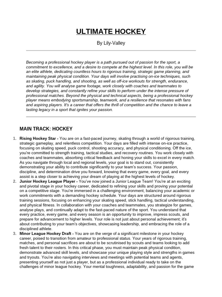 Ultimate Hockey | PDF | Ice Hockey | Sports
