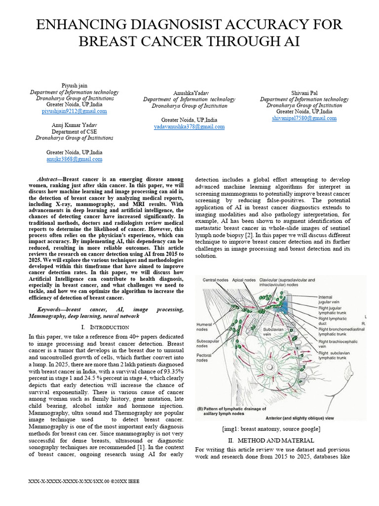 Breast Cancer Detection | PDF | Support Vector Machine | Deep Learning