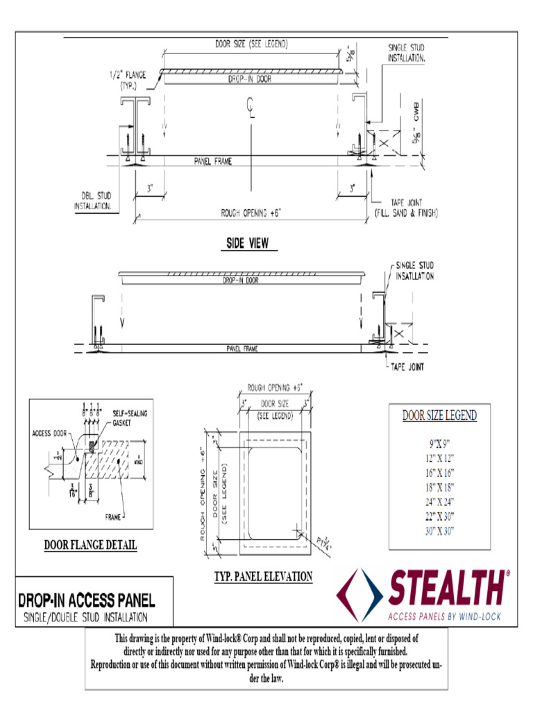 Stealth AccessPanelDrawings | PDF