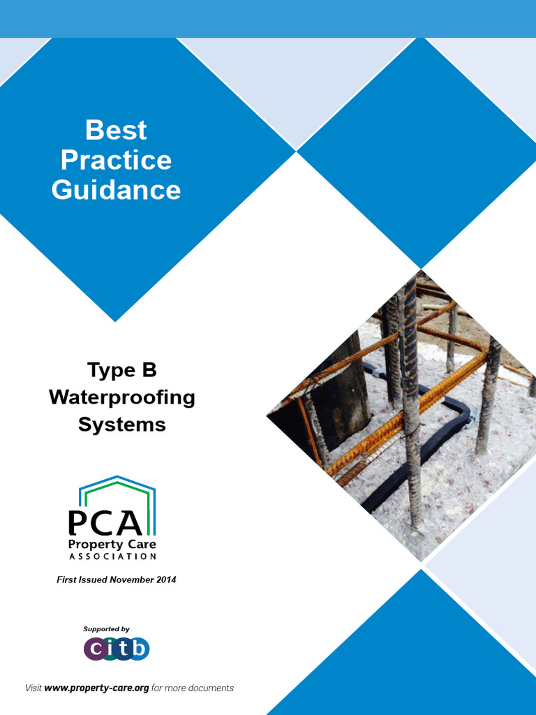 Best Practice Guidance Type B Waterproofing Systems | PDF | Concrete ...