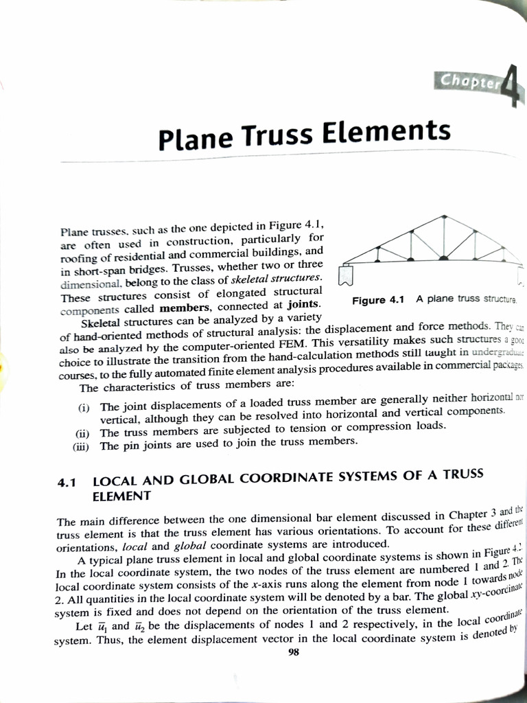 Chapter - Plate Truss Elements | PDF