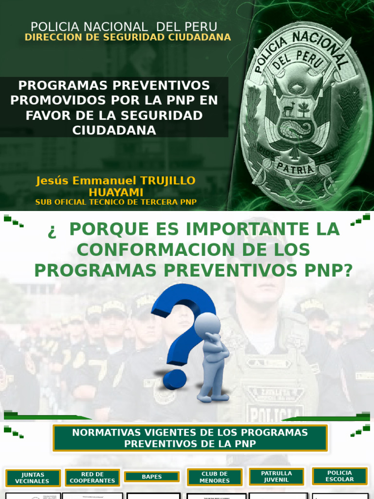 1. Programas Preventivos 02set25 Trujillo | PDF | Policía | Seguridad ...