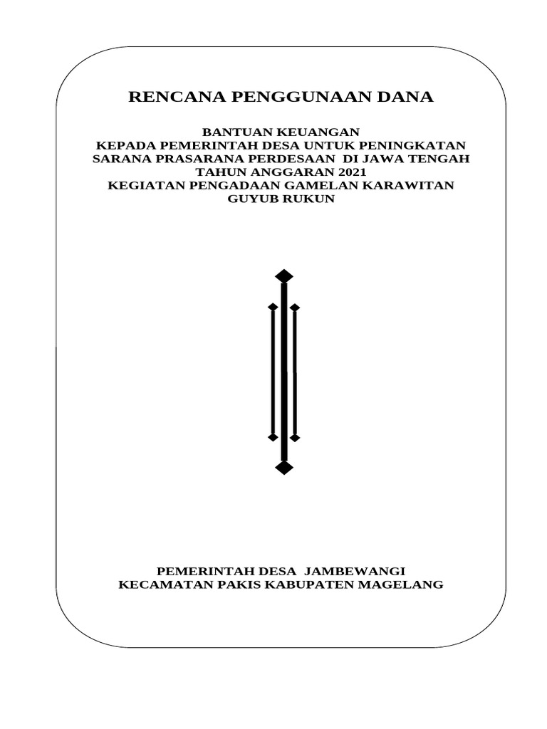 Format RPD Banprov Sarpras 2021 | PDF