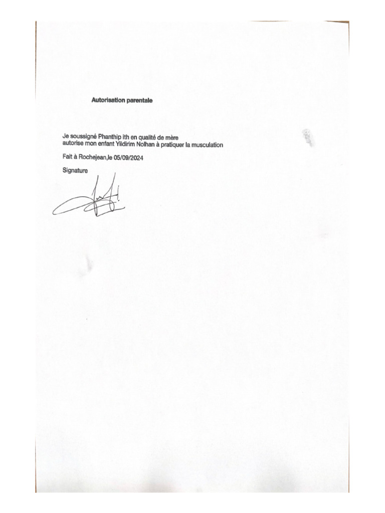 Autorisation Parentale | PDF
