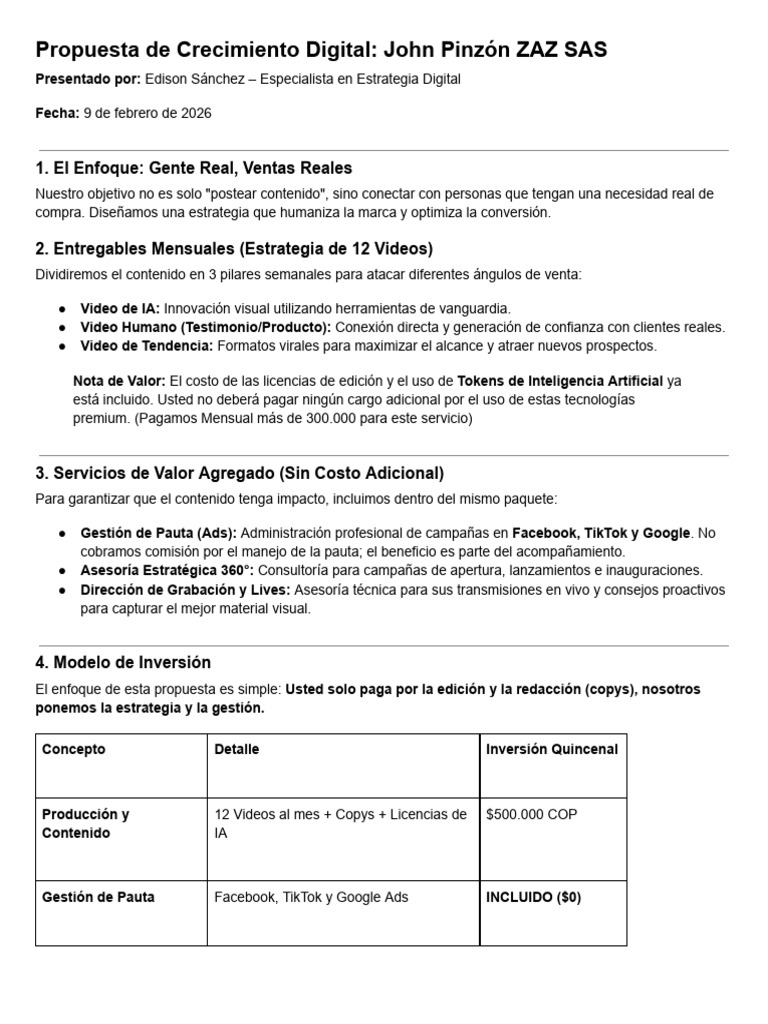 Propuesta Jhon Pinzon | PDF | Inteligencia artificial | Inteligencia ...