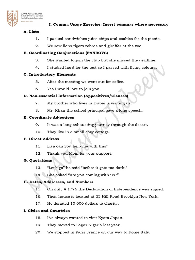 Commas and Reported Speech | PDF | Comma | Language Mechanics
