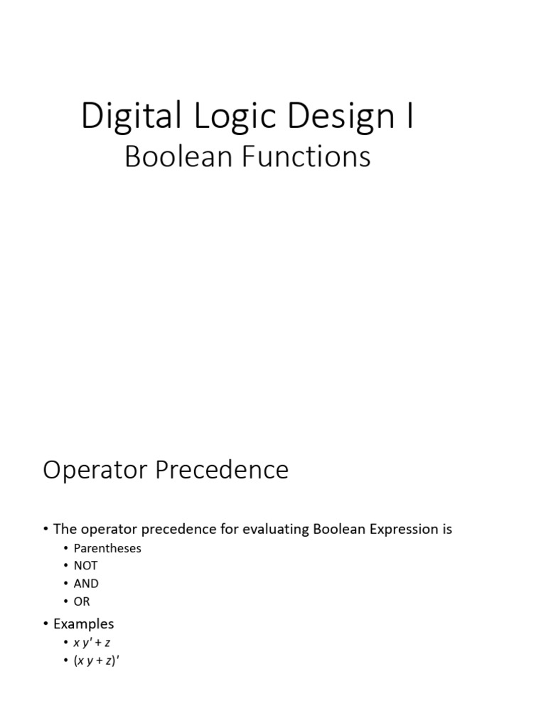 Course 5 Boolean Functions 2f32dac20e47f6c9e1420a76655b3418 | PDF ...