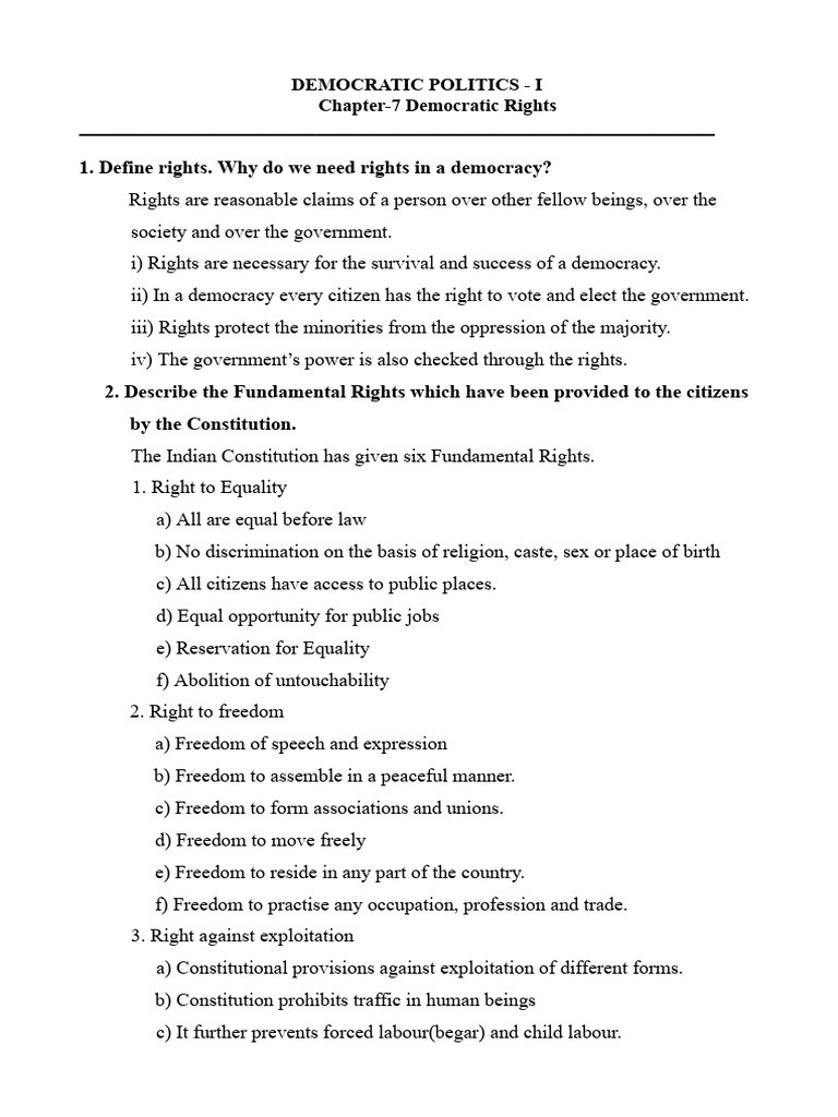 Gr 9_Democratic Rights.docx | PDF | Habeas Corpus | Social Policy