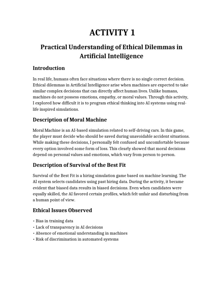 Class 11 AI Portfolio Table Version | PDF | Artificial Intelligence ...