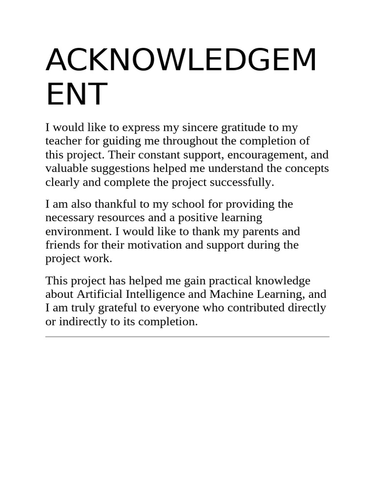 Acknowledgement | PDF