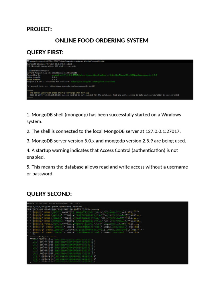Project Advance Database | PDF | Mongo Db | User (Computing)
