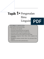 Topik 1 Pengenalan Ilmu Linguistik