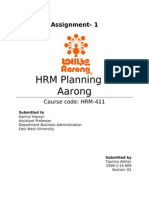HRM Planning in Aarong