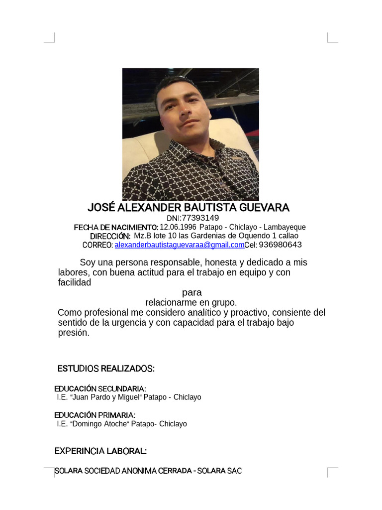 José Alexander Bautista Guevara Edt. | PDF