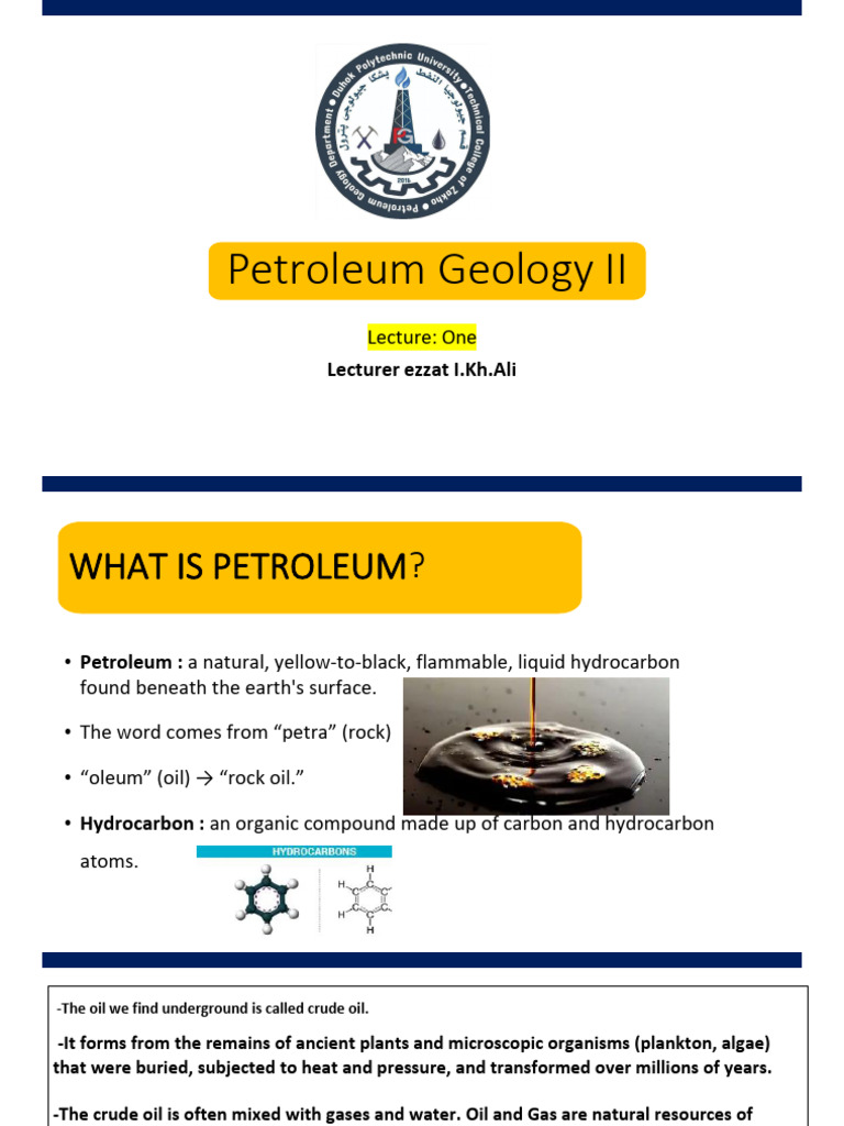 Lec 1 Petroleuom Geology II (1) | PDF | Petroleum Reservoir | Petroleum