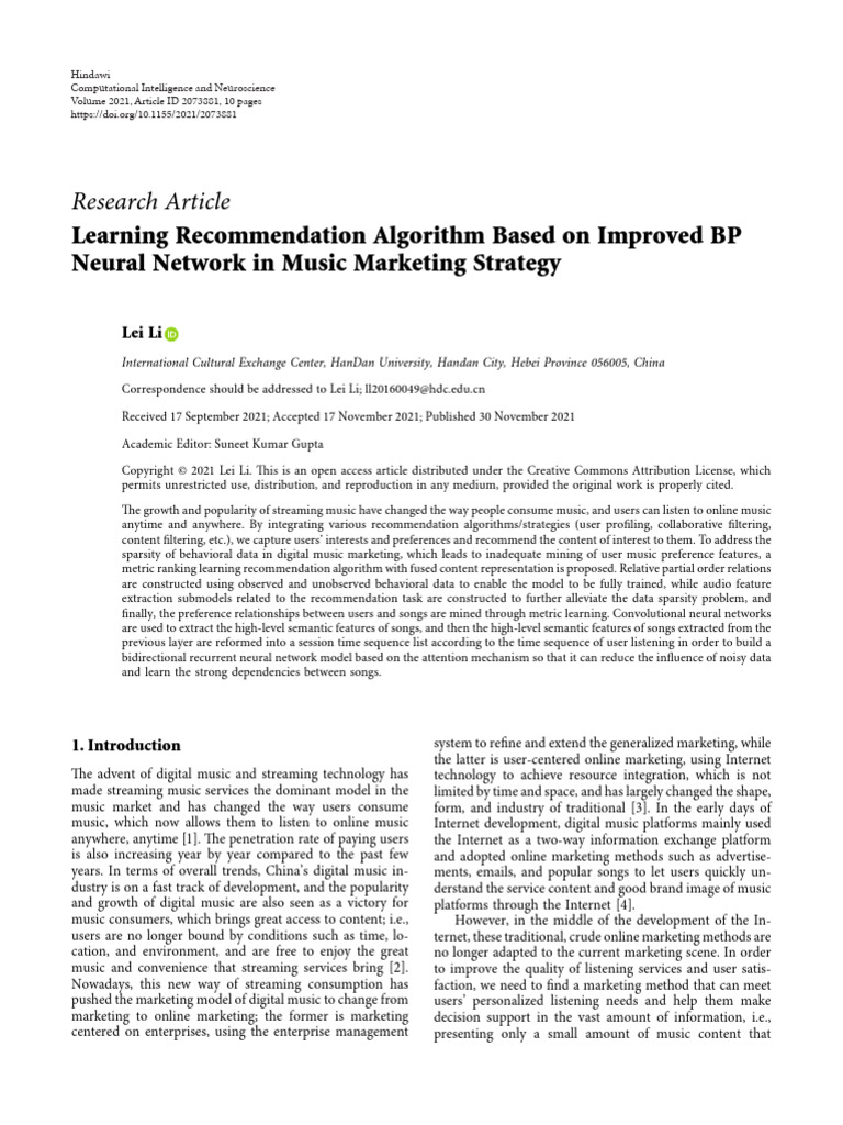 Recommendation Algorithm | PDF | Spectral Density | Deep Learning