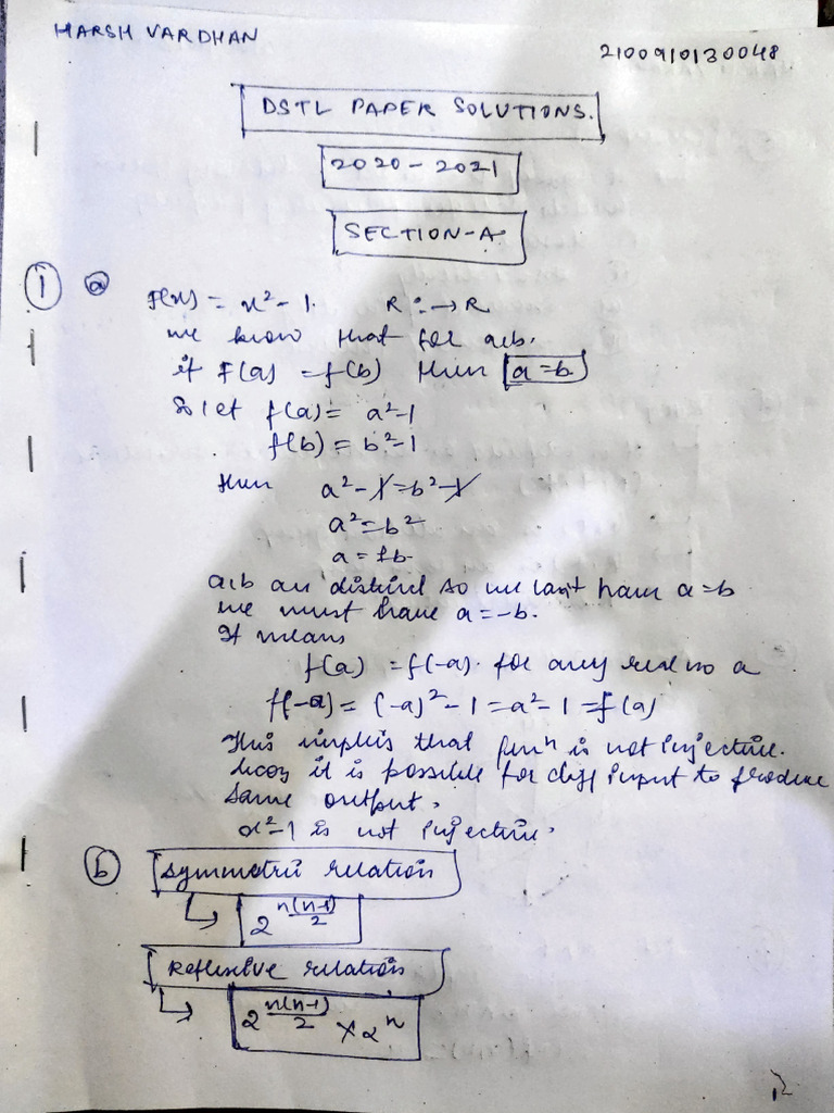 DSTL(2020-2021) Answers (48) | PDF