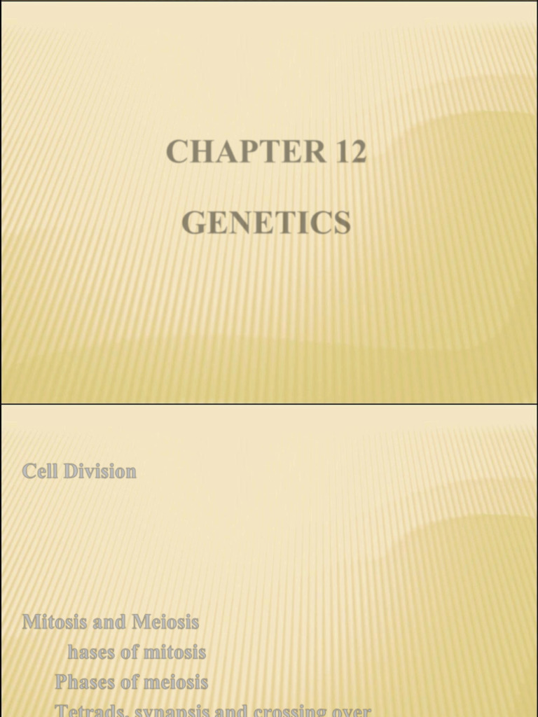 12 - Chapter 12 - Genetics | PDF | Dominance (Genetics) | Genotype