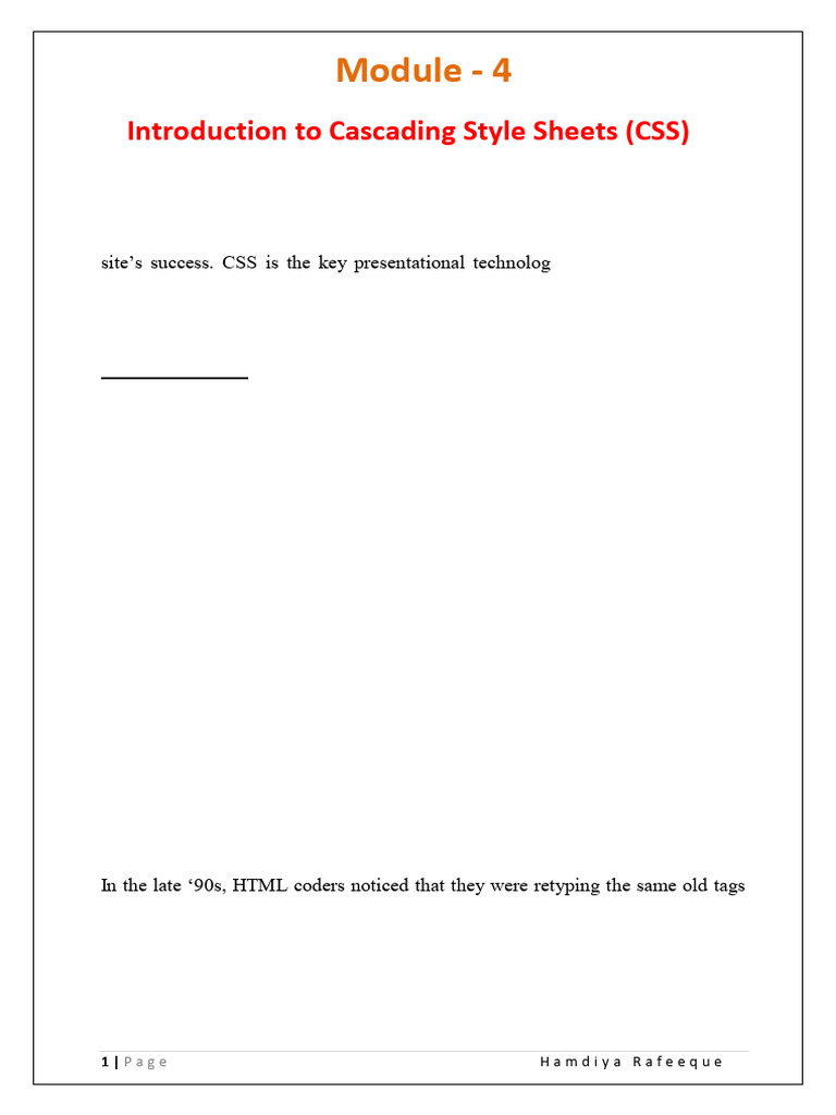 FD Web Desinging Module 4 | PDF | Html | Html Element