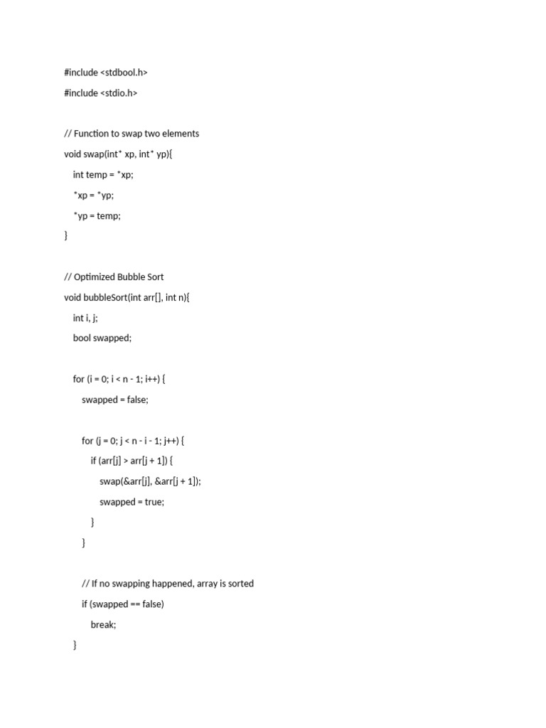 Bubble Sort | PDF