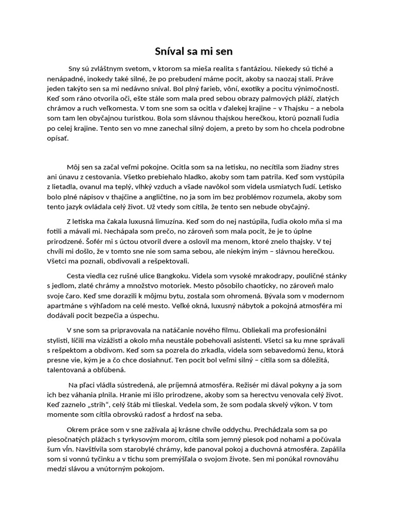 Sníval Sa Mi Sen | PDF