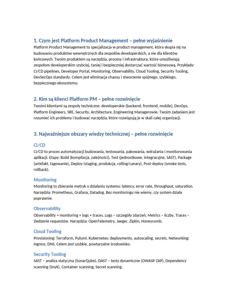 Platform PM Interview Script | PDF