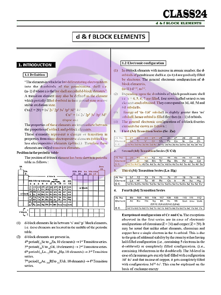12 Chemistry Notes Chapter 4 | PDF