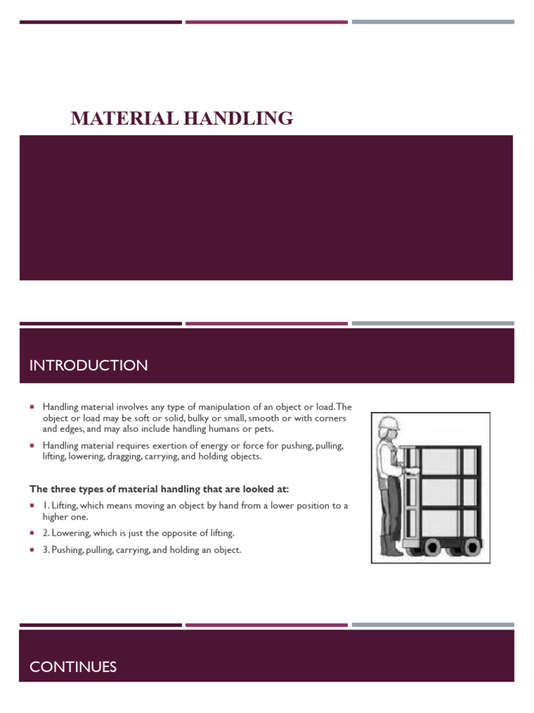Lecture 8 - Material Handling | PDF