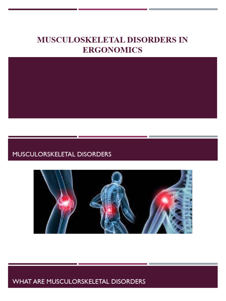 Lecture 10 - Musculoskeletal Disorders | PDF | Anatomical Terms Of ...
