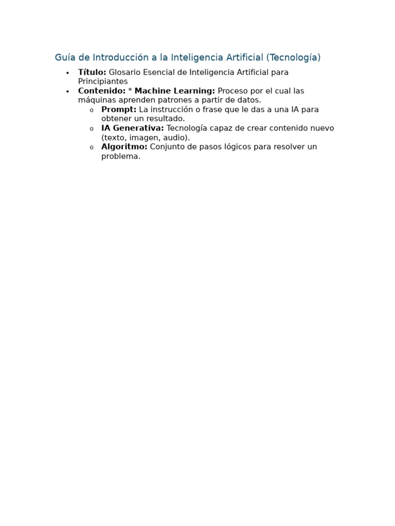 Introducción A La Inteligencia Artificial | PDF