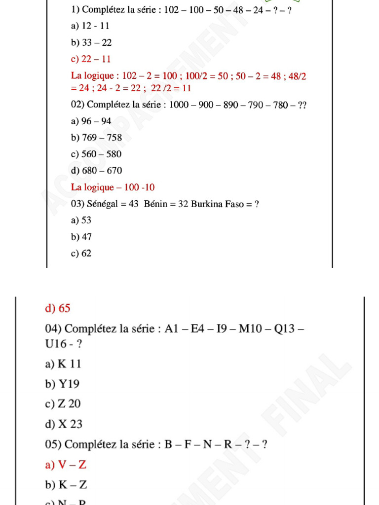 Jour 5 - Correction Concours Direct 2025 | PDF
