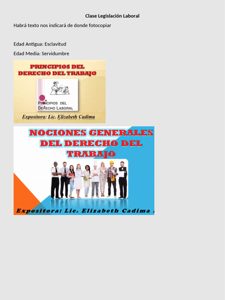 Clase Legislación Laboral | PDF