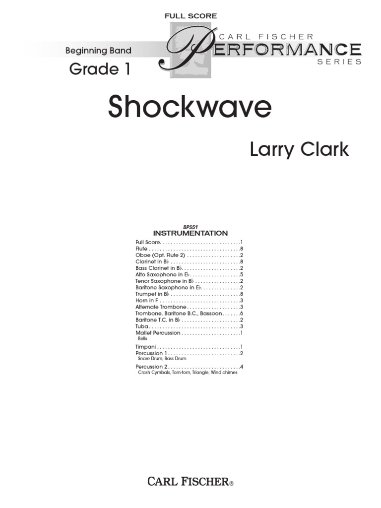 SHOCKWAVE | PDF | Trombone | Tenor Saxophone