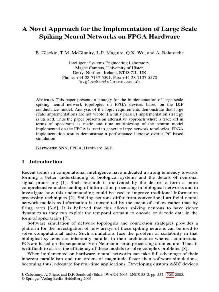 A Novel Approach For The Implementation of Large Scale Spiking Neural ...