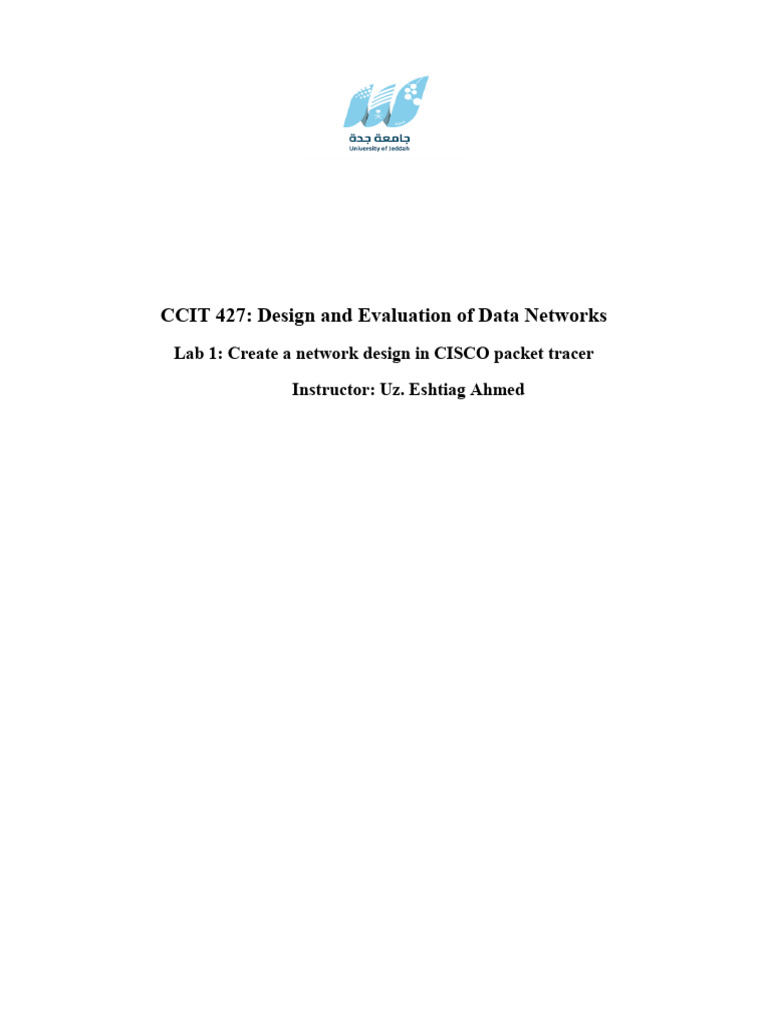 Lab 1 - Create a Network Design | PDF