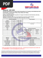 SA 105 Material Specifications and Properties | PDF
